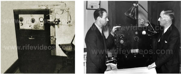 Dr. Rife and Philip Hoyland with Rife Machine